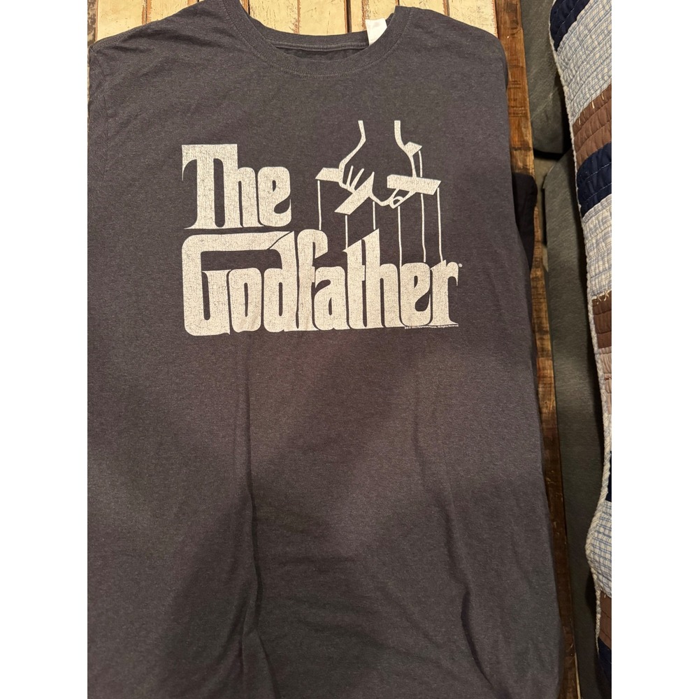 The Godfather Movie Logo Graphic T-Shirt Charcoal Heather 2XL